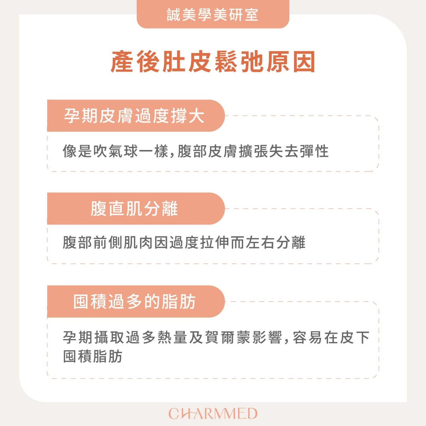 產後腹部肚皮鬆弛原因-台中 誠美學診所 整形外科衛教