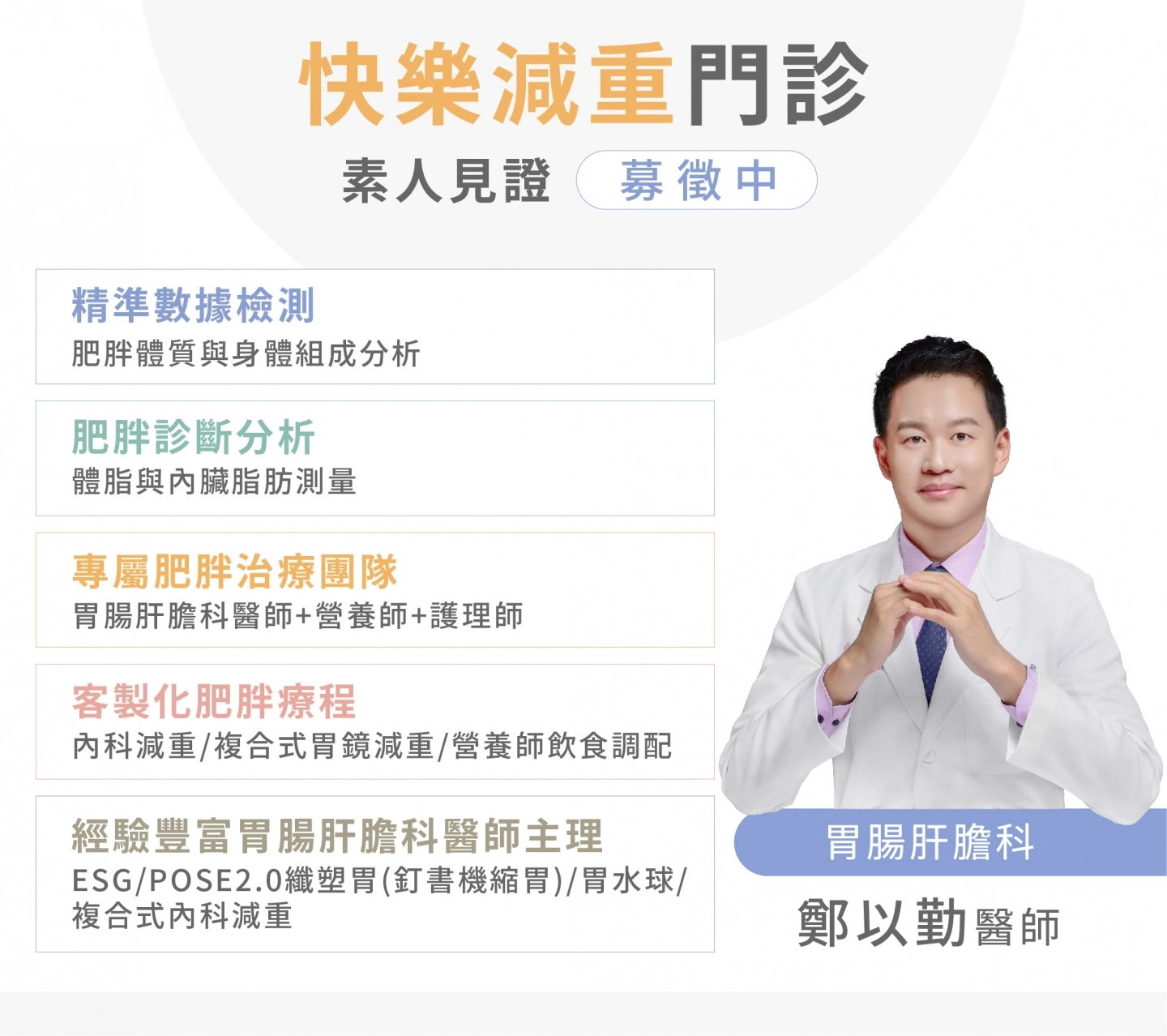 誠美學診所減重門診素人見證招募