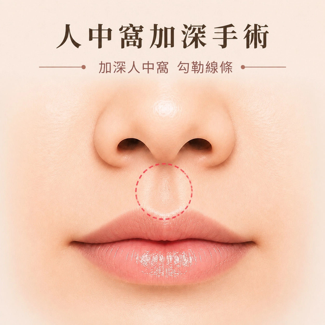 人中窩加深手術